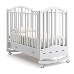 Кровать детская Гандылян К-2002-17 Лейла, белый (Gandylyan, GAN-К 2002-17_белый)