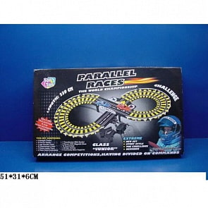 Гоночный автотрек от сети 220v, длина 239 см, с аксессуарами (Play Smart, A144-H06057sim)