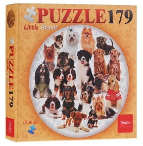Пазлы круглые 179 элементов – Верные друзья (Hatber, 179ПЗк4-12521)