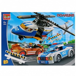 Конструктор Полицейская операция, с фигурками, 320 деталей (Город мастеров, 3033-LL)