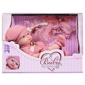Пупс Baby So Lovely 25 см 10'', с аксессуарами (Dimian, 88P-1)
