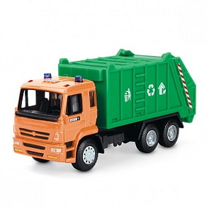 Металлическая инерционная машинка - Мусоровоз, 12 см (Технопарк, X600-H09096-Rsim)