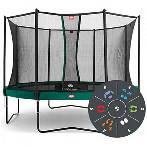 Батут Favorit 430 Tattoo + сетка Comfort 430, 35.14.08.06+35.74.14.01 (Berg, 35.14.03.01)