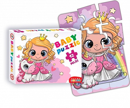 Baby Puzzle - Принцесса и единорог 