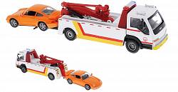 Эвакуатор с легковым автомобилем, масштаб 1:50 (Abtoys, C-00152) - миниатюра