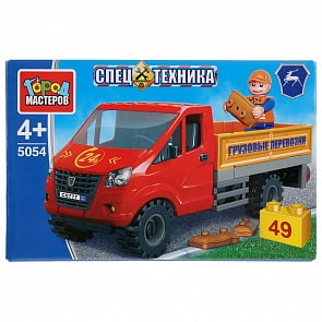 Конструктор - Газель бортовая, 49 деталей (Город мастеров, 5054-KK)