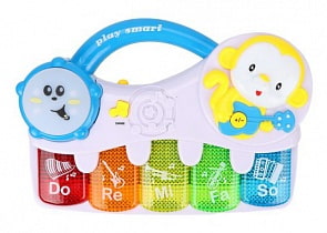 Детское пианино - Мартышка Е-Нотка, 5 клавиш, свет и звук (Shantou, YY6713)