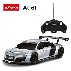 Машина на радиоуправлении 1:18 Audi R8, цвет Серебряный (Rastar, 53600S)