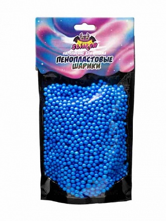 Наполнение для слайма Slimer Пенопластовые шарики, 4 мм, голубой 