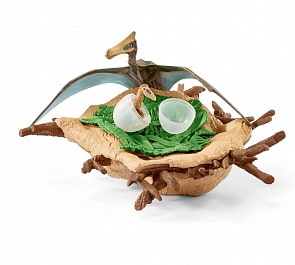 Игровой набор - Гнездо динозавров с Кетцалькоатлем (Schleich, 42349k)