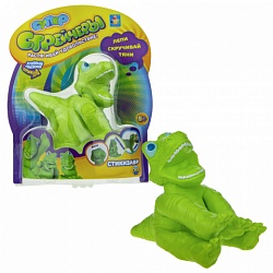 Тянущаяся игрушка Супер Стрейчеры - Стикизавр, 16 см, зеленый (1toy, Т18655) - миниатюра