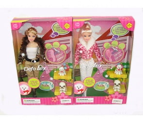 Кукла Defa с собачкой и аксессуарами, 28 см (Defa Lucy, 6060d)