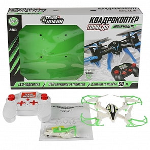 Квадрокоптер Торнадо, свет, Usb зарядное устройство (Технодрайв, 1610F169-R)