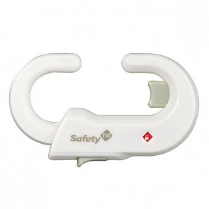 Пластиковый блокиратор открывания распашной дверцы шкафа, белый (Safety 1st, 39094760)