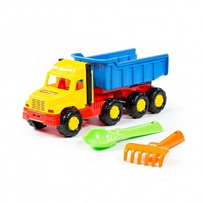 Набор №67 - Автомобиль-самосвал - Фаворит, совок №2, грабельки №2 (Полесье, 4192) (ассортимент)