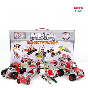 Конструктор металлический - Мега, 381 деталь (Технок, Т4364)