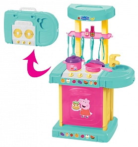 Игровой набор - Кухня Пеппы, 22 аксессуара, свет и звук (Росмэн, 33222ros)