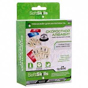 Игра настольная - тренажер для интеллекта - Скоростной алфавит (Origami, 05426)