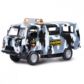 Инерционная машина УАЗ-396259 "Омон", свет, звук (Технопарк, CT-1232WB-Lsim)