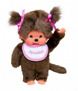 Девочка Мончичи в слюнявчике, 20 см (Monchhichi, 255550) Девочка Мончичи в слюнявчике, 20 см (Monchhichi, 255550)
