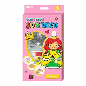 Набор витражных красок с витражами - Принцесса, 6 цветов (Amos, 22907)