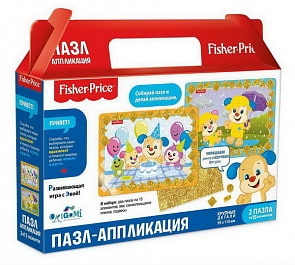 Пазл-аппликация 2в1 из серии Фишер Прайс - Осеннее событие, 2 по 15 элементов (Оригами, 05037)