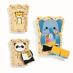 Трехслойный пазл - Лаки и друзья (Djeco, 01488) - миниатюра