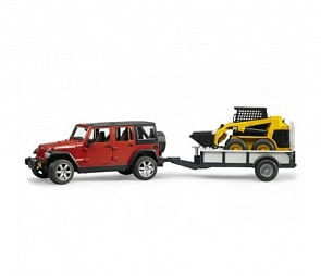 Внедорожник Bruder Jeep Wrangler Unlimited Rubicon c прицепом-платформой (Bruder, 02-925)