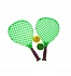 Набор для тенниса с ракетками пластиковыми и 2 мячиками  - миниатюра №3
