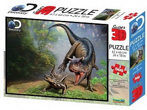 Пазл 3D 500 - Карнотавр против антарктопельты (Prime 3D, 10330-SBM)