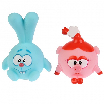 Набор из 2-х игрушек для ванны из серии Смешарики - Крош 8,5 см и Нюша 6 см 
