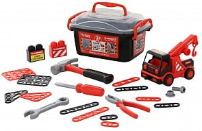 Автомобиль-эвакуатор и конструкторский набор Mammoet (Полесье, П-57136)