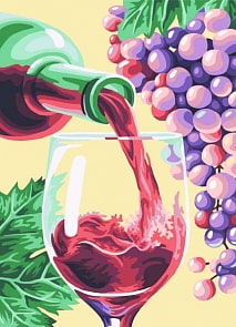 Рисование по номерам на холсте - Красное вино (Фабрика Творчества, S049)
