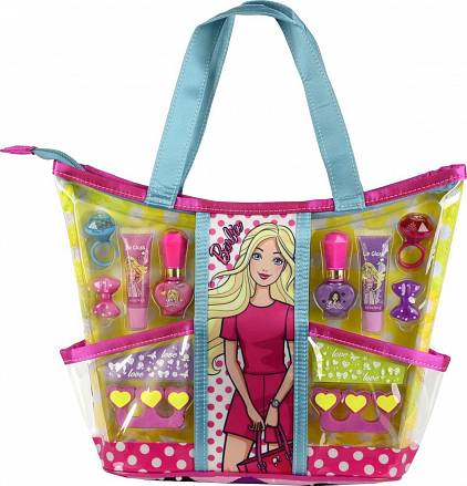 Игровой набор детской декоративной косметики - Barbie, с сумкой 