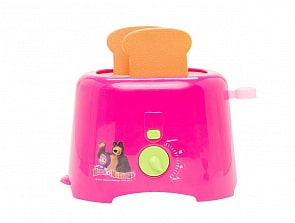 Тостер «Маша и медведь», световые и звуковые эффекты, выпрыгивает хлеб (Играем вместе, XS-500-Rsim)