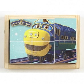 Деревянные кубики «Chuggington» 6 шт. (Играем вместе, C-6-CHUGsim)