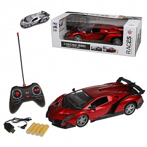 Машина р/у на аккумуляторе, 4 канала, свет, USB шнур (Наша Игрушка, 612-14)