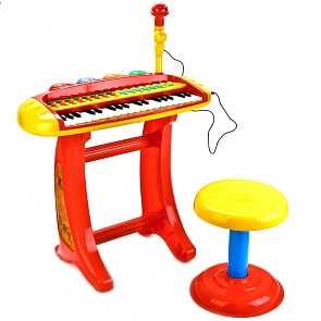 Электроорган со стулом и микрофоном HK-8020C-1, 36 клавиш, свет и звук (B539114)