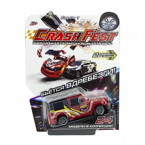Машинка 2 в 1 CrashFest Predatorian, инерционная, разборная, 10 см (1toy, Т17090-5)