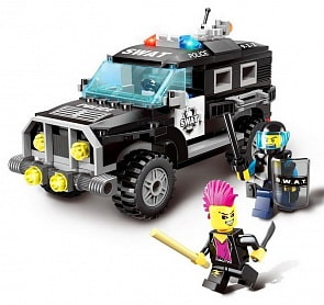 Конструктор с фигурками – Полицейская машина, 190 деталей (Enlighten Brick, BRICK1110)