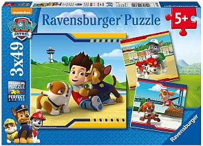 Пазл Щенячий патруль Пушистые герои 3 х 49 элементов (Ravensburger, R09369)