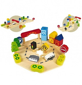 Деревянный конструктор Дорожное движение (I’m toy, 29270)