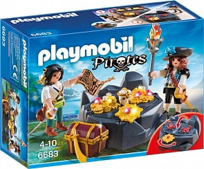 Игровой набор из серии Пираты: Пиратский тайник с сокровищами (Playmobil, 6683pm)