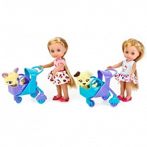 Кукла с аксессуарами Hello Kitty – Машенька с питомцем в коляске, 15 см (Карапуз, MARY63002-HK)