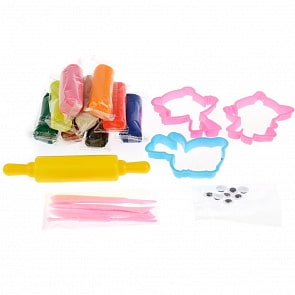 Набор теста для лепки с 3 формочками – Ми-ми-мишки, 9 цветов, аксессуары (Multiart, DM004-MIMI)