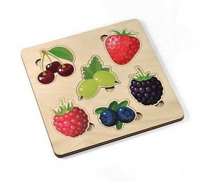Игра развивающая деревянная – Ягоды, 21 х 21 см. (Десятое королевство, 00762ДК)