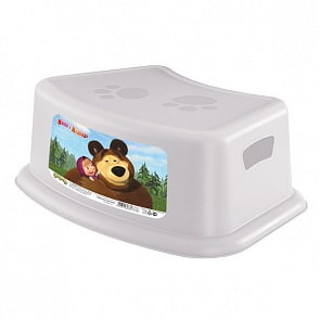 Подставка детская "Маша и Медведь", цвет белый (Бытпласт, 431380016sim)