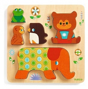 Рамка-вкладыш - Прокатимся на слоне (Djeco, 01056k)