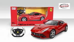 Радиоуправляемая машинка Ferrari F12, масштаб 1:14, с эффектом звука (Rastar, 49100)