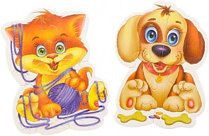 Мягкие магнитные Baby puzzle - Домашние любимцы (Vladi Toys, VT3208-02)